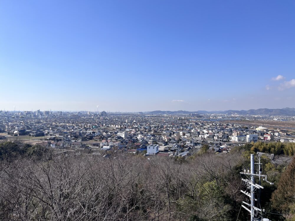 日岡山公園　展望台から見た加古川の街の風景