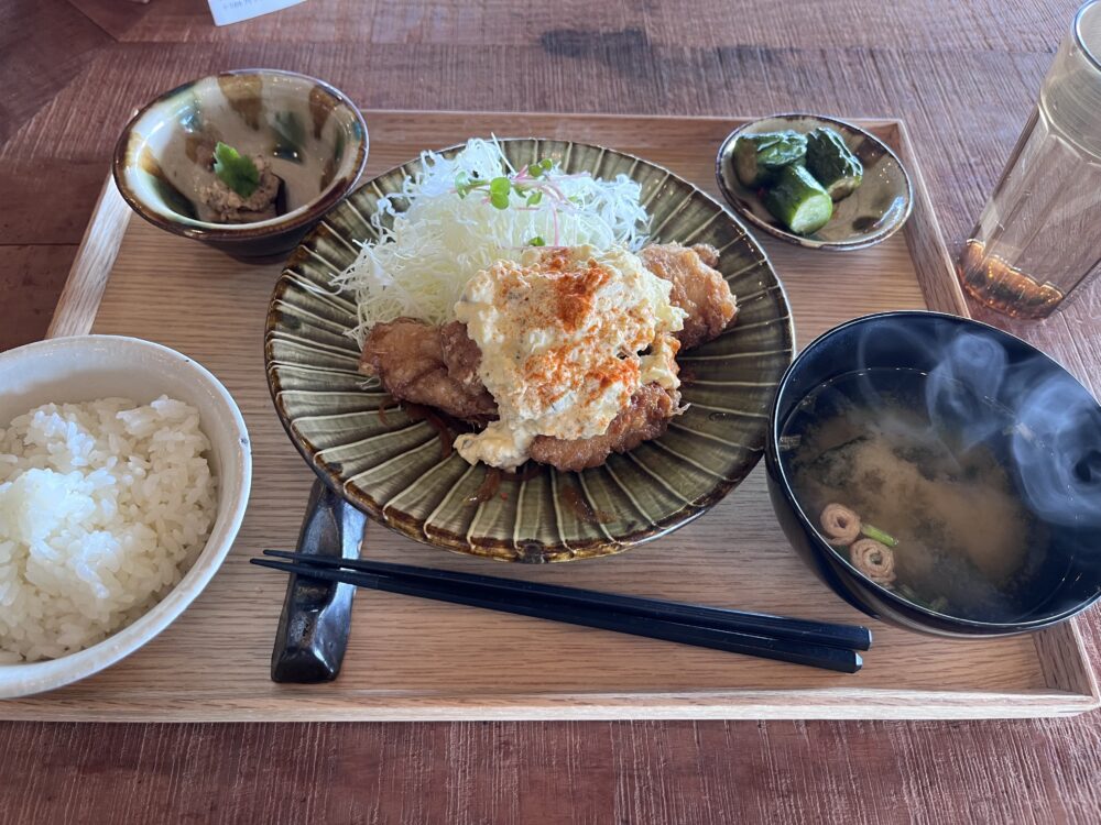 日岡山公園　ON THE HILLのチキン南蛮ランチ