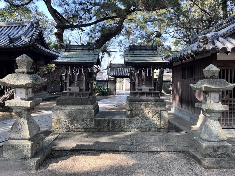 高砂神社の摂社　秋葉社と猿田彦社　